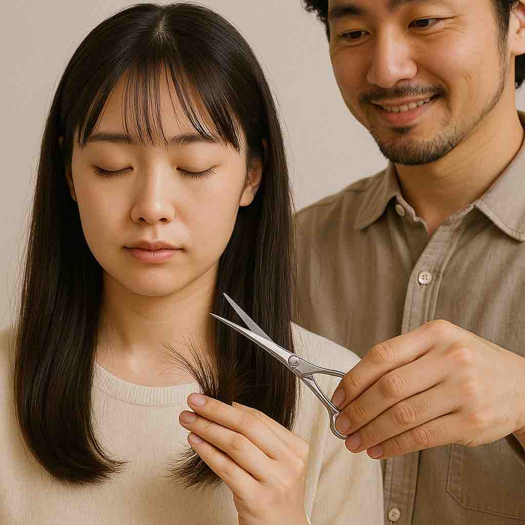 枝毛を自分で切る際の注意点と美容院での対応