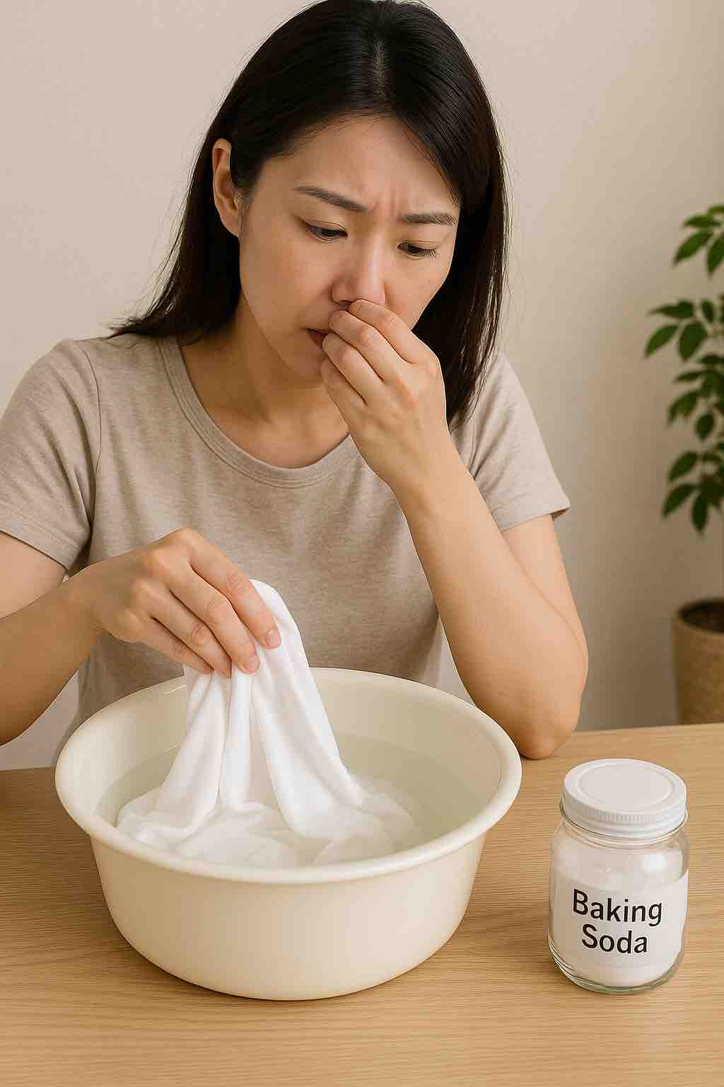 ワキガの重曹つけおきで黄ばみと臭いを除去する方法